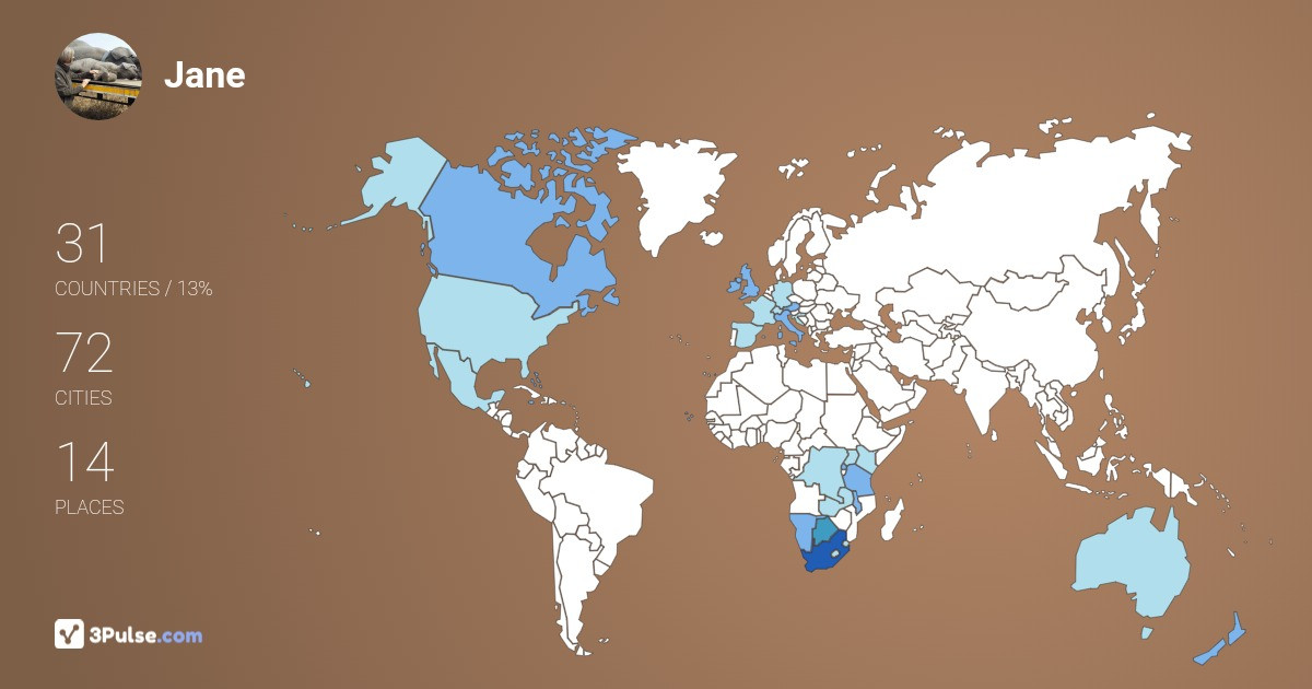 Изображение Карты путешествий Jane Jackman
