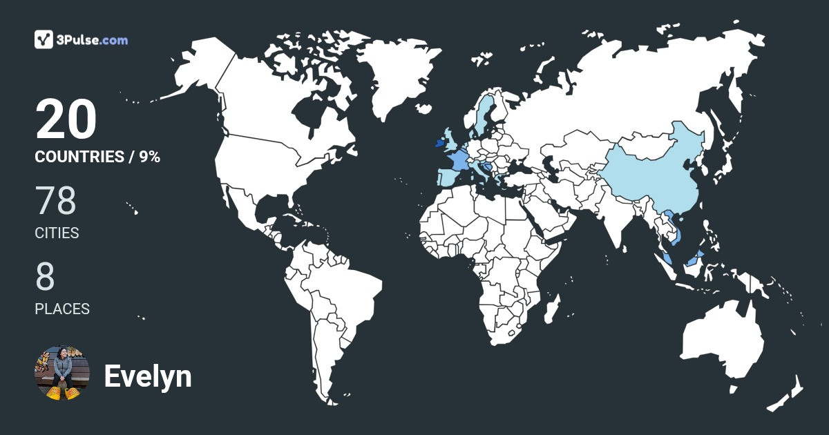 Evelyn Kinsella's Travel Map Image