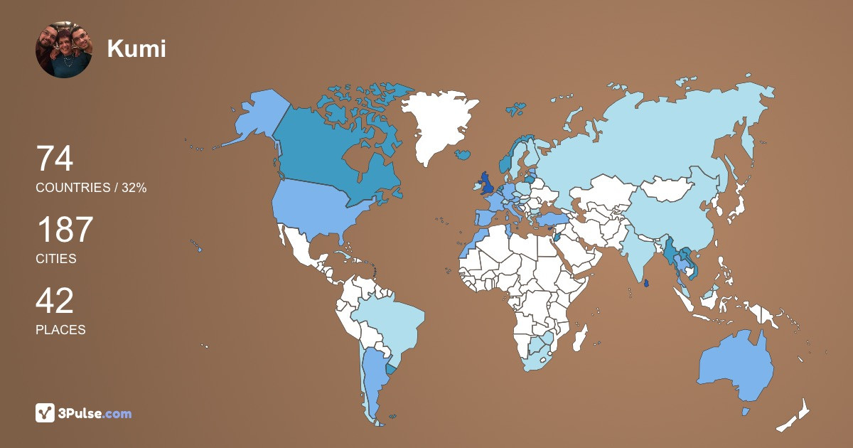 Изображение Карты путешествий Kumi Coulthard