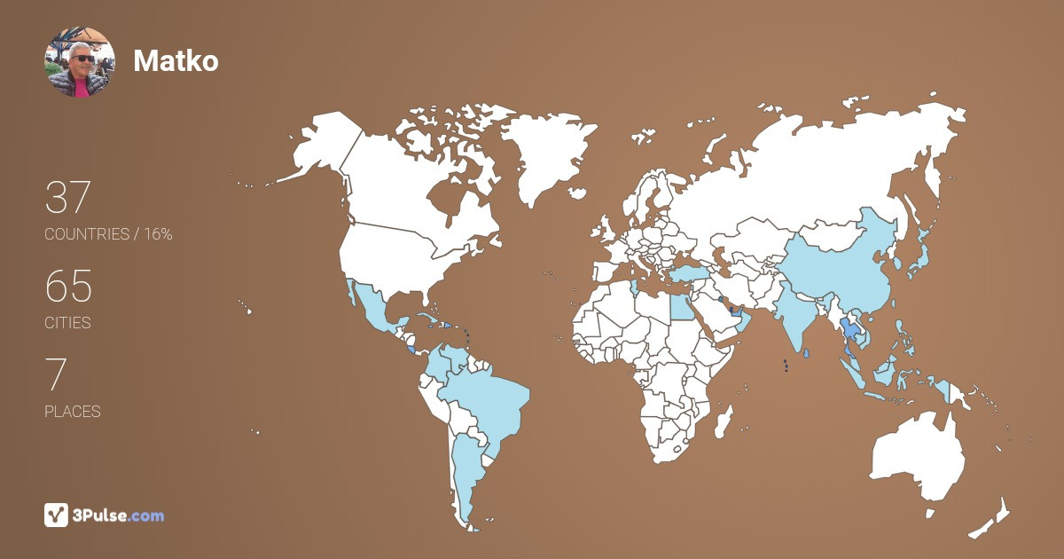 Изображение Карты путешествий Matko Ogresta