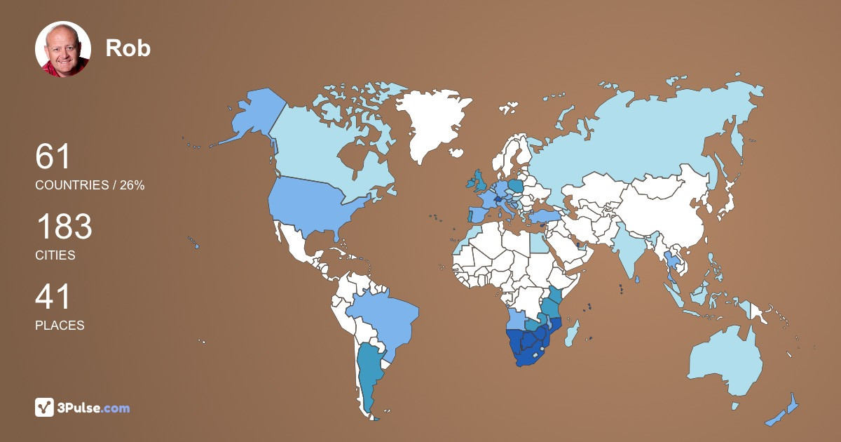 Rob Philipson's Travel Map Image
