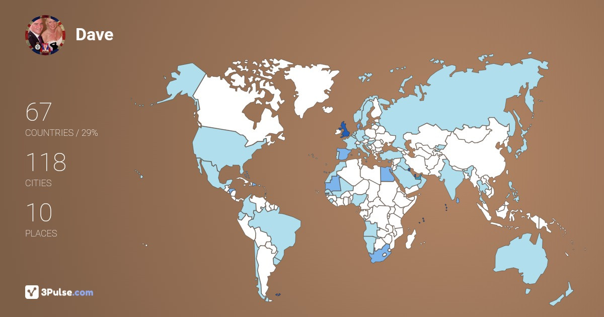 Изображение Карты путешествий Dave Wiseman