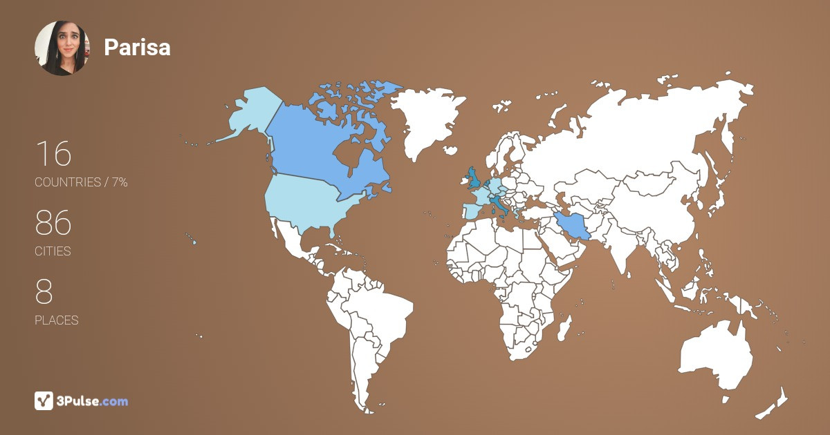 Изображение Карты путешествий Parisa Ghannadzadeh
