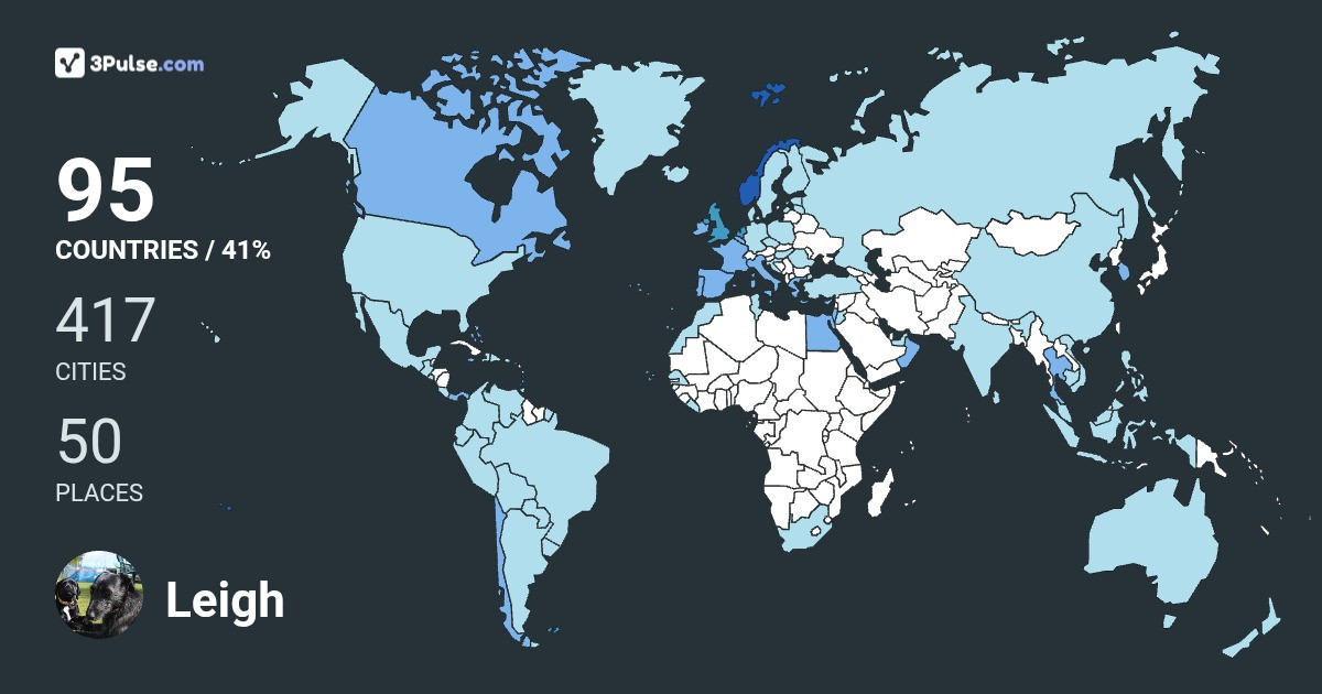 Leigh Cornelius's Travel Map Image