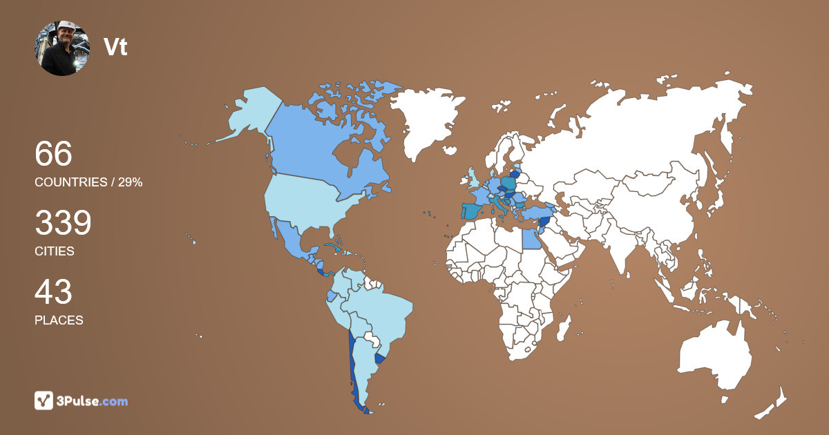 Vt Korselt's Travel Map Image