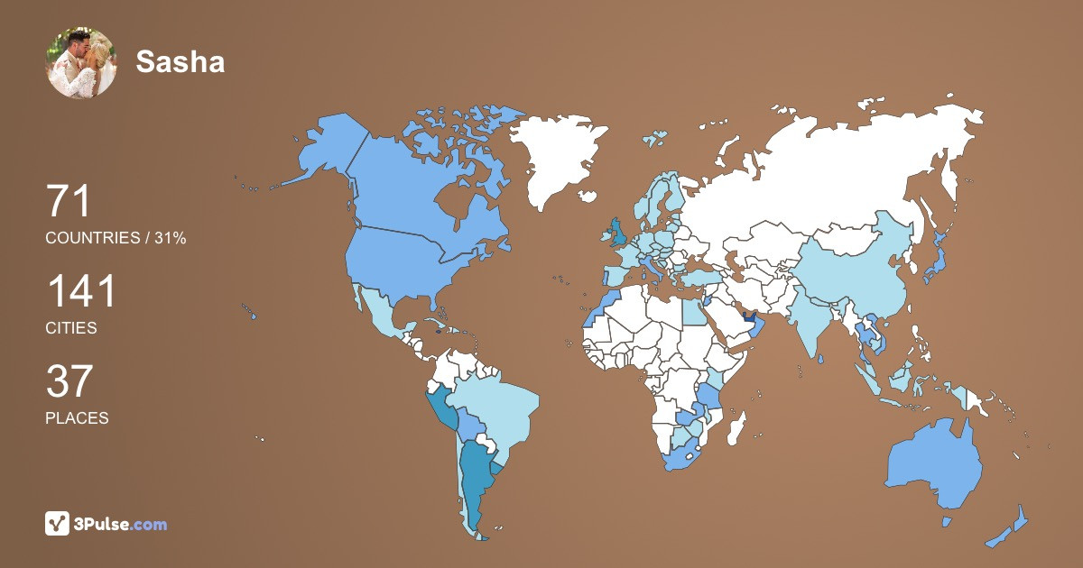 Sasha Marie's Travel Map Image