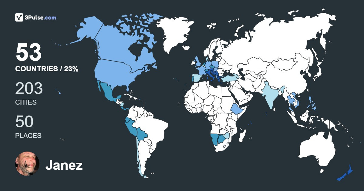 Изображение Карты путешествий Janez Ravbar