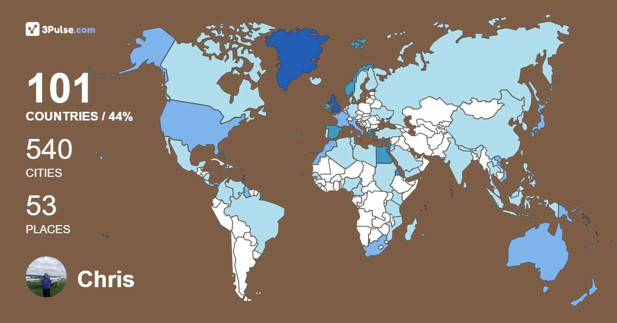 Изображение Карты путешествий Chris Chaplin