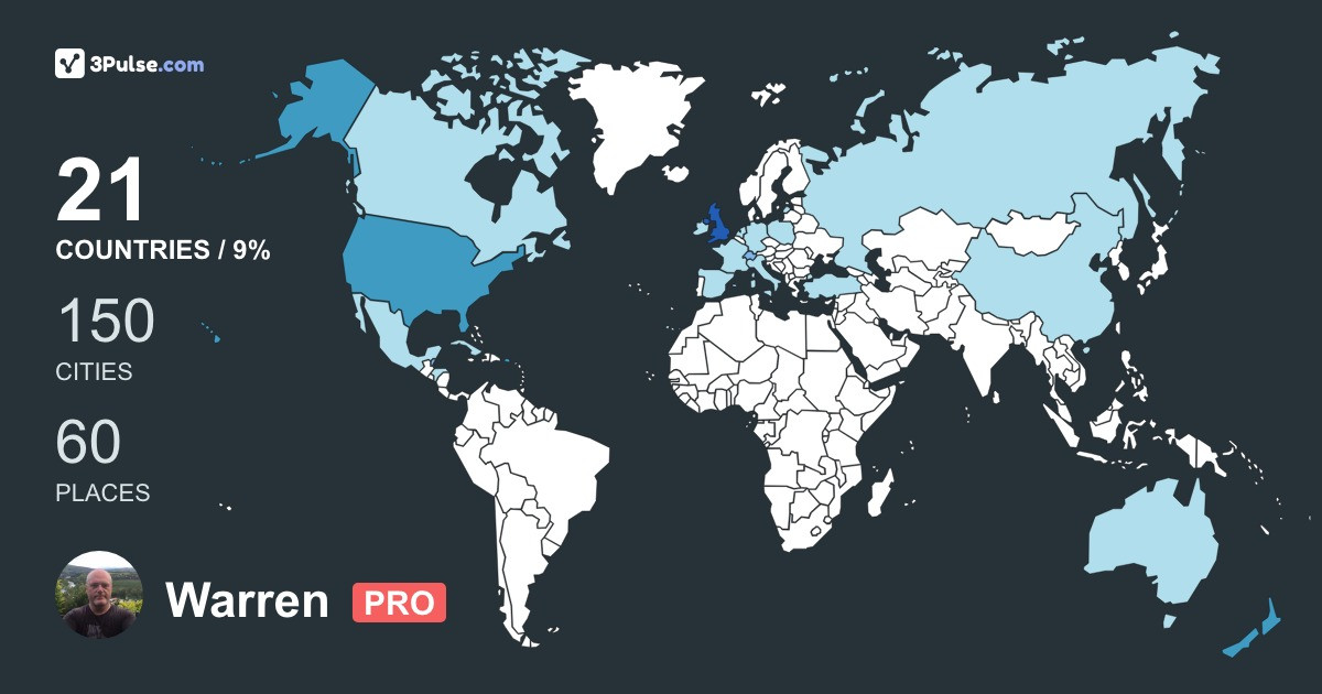 Изображение Карты путешествий Warren Matthews