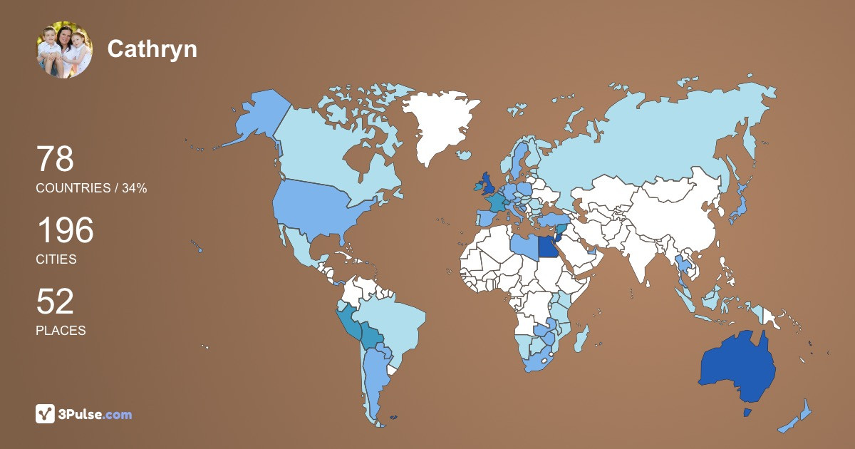 Изображение Карты путешествий Cathryn Doran