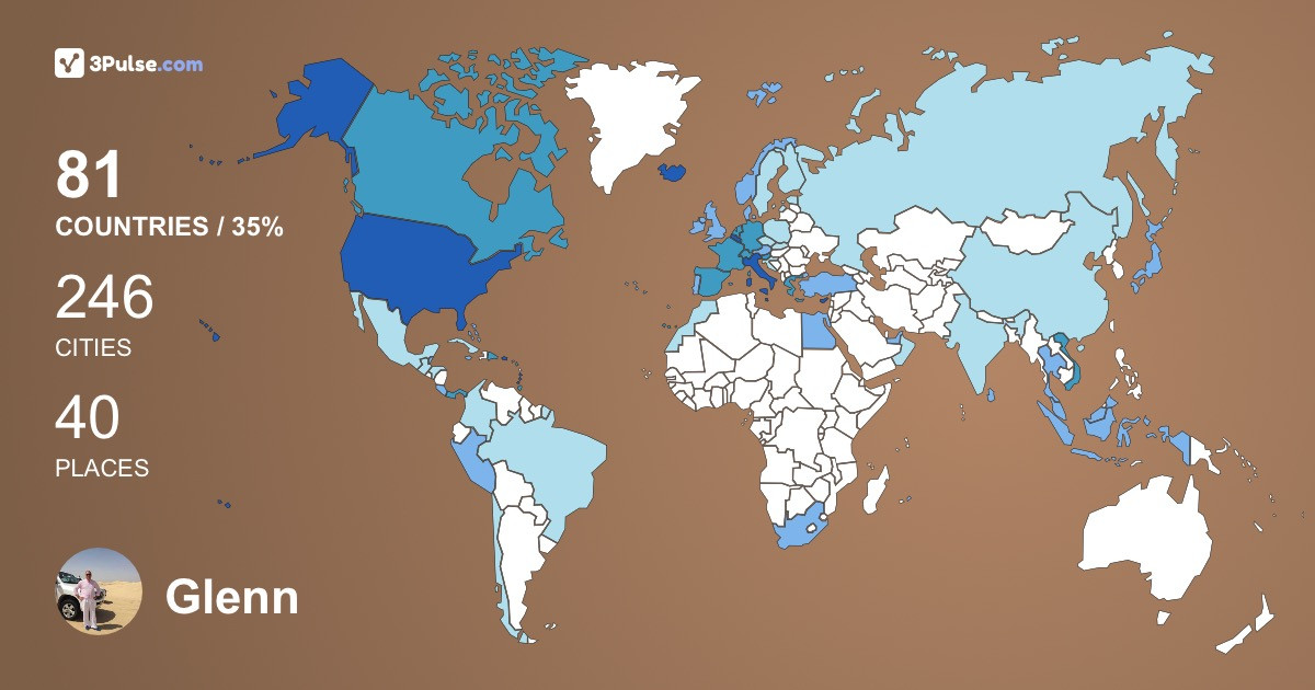 Изображение Карты путешествий Glenn Stevens