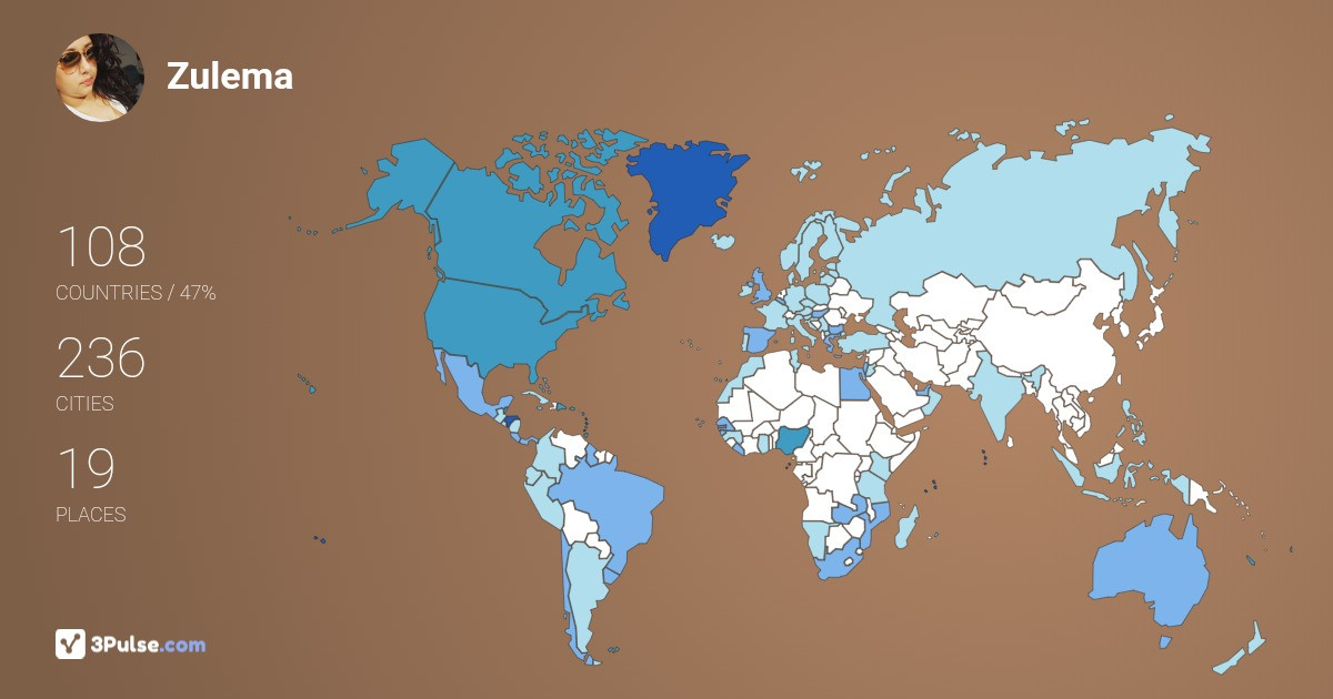 Zulema Lopez's Travel Map Image