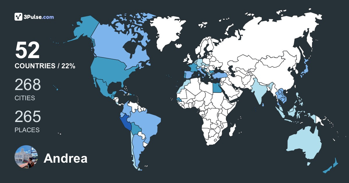 Andrea Lucia's Travel Map Image