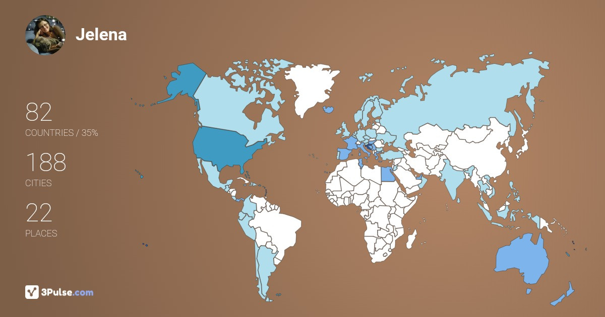 Изображение Карты путешествий Jelena Beleslin