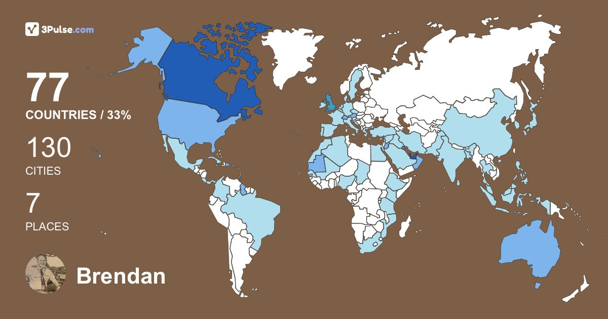 Изображение Карты путешествий Brendan Crymble