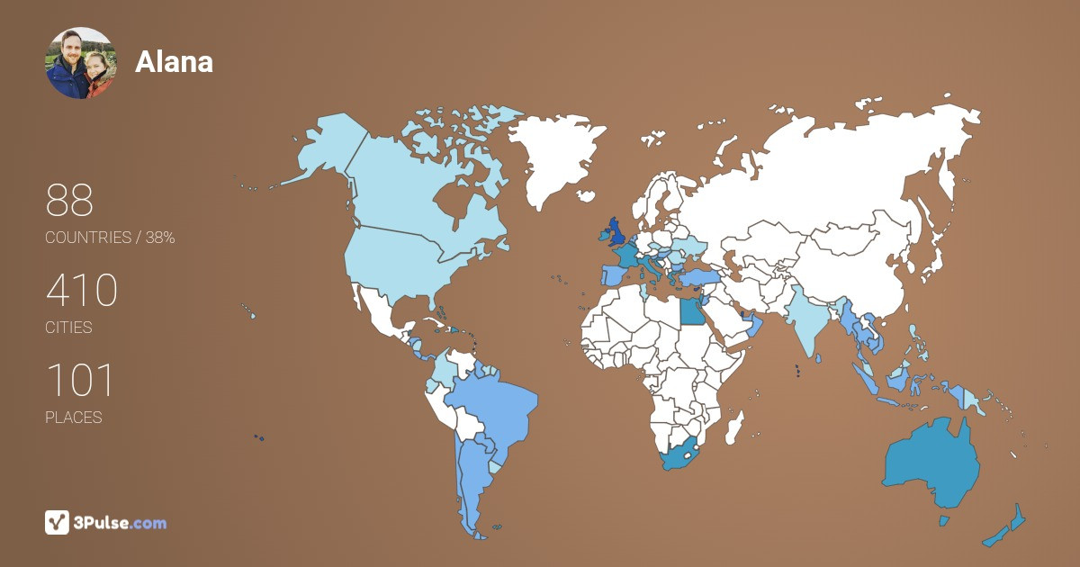 Изображение Карты путешествий Alana van-der-Merwe