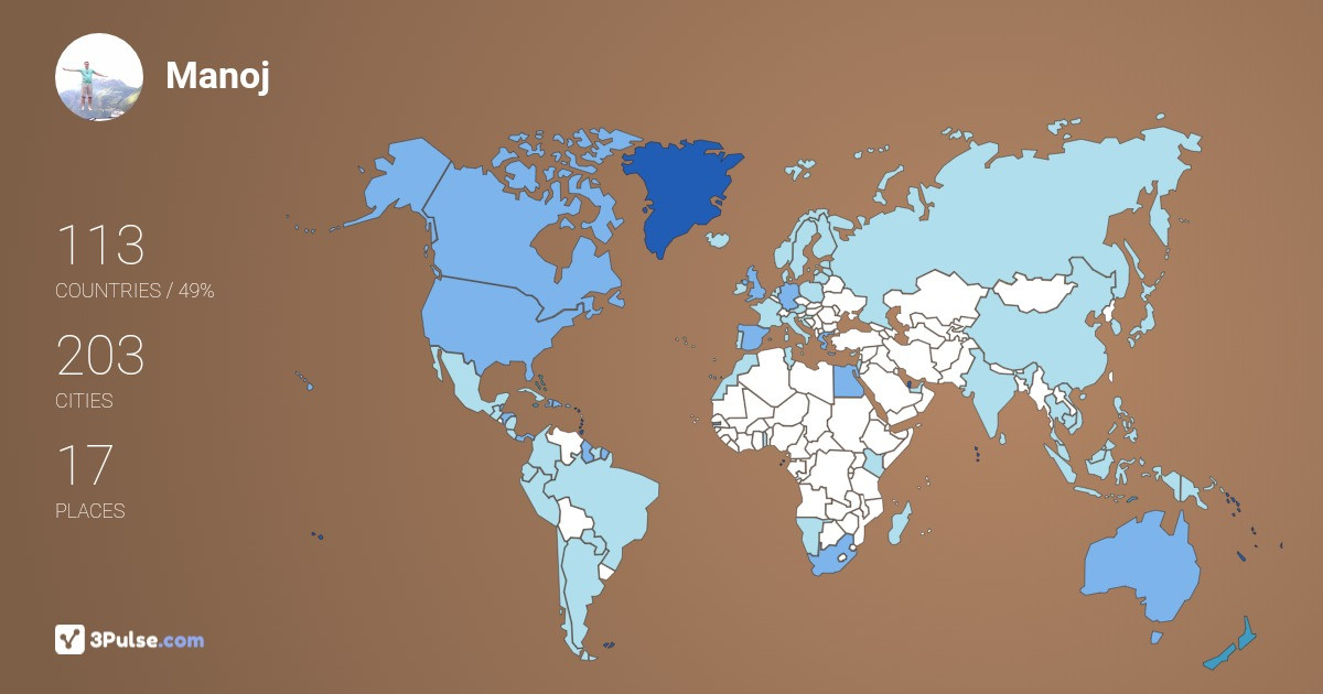 Manoj Thapa's Travel Map Image