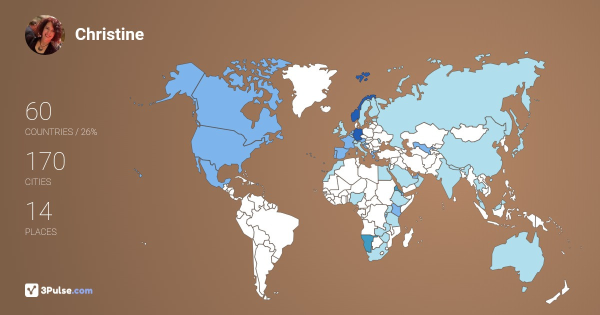 Изображение Карты путешествий Christine Koch
