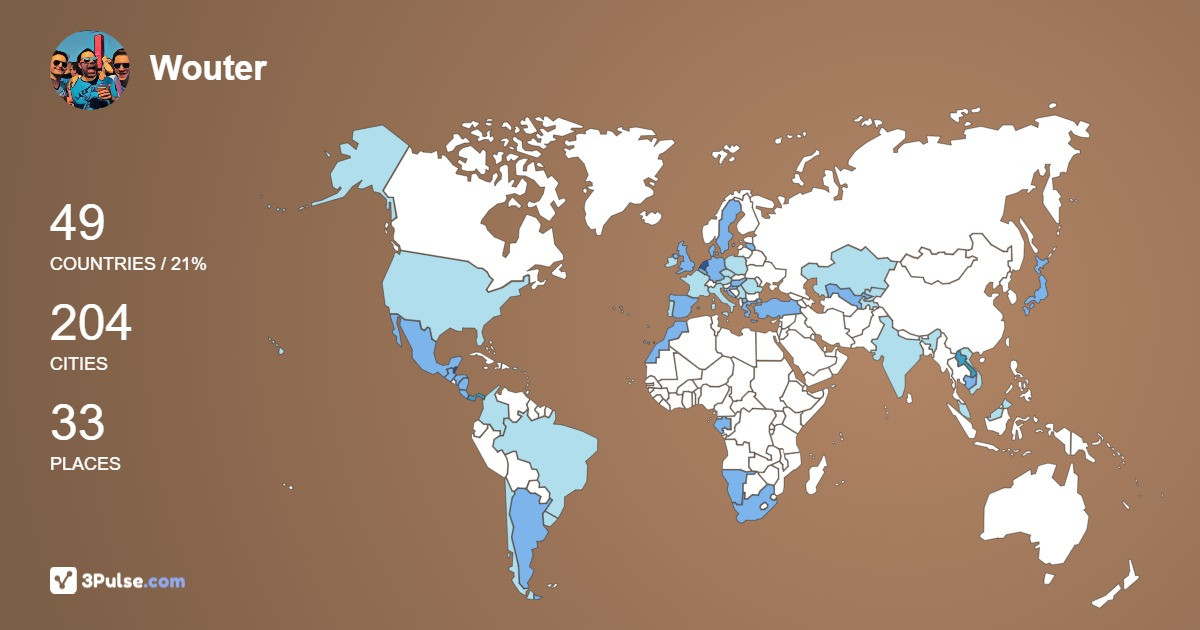 Изображение Карты путешествий Wouter Tesink
