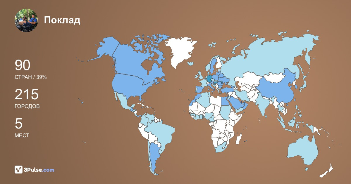 Поклад Виталий's Travel Map Image