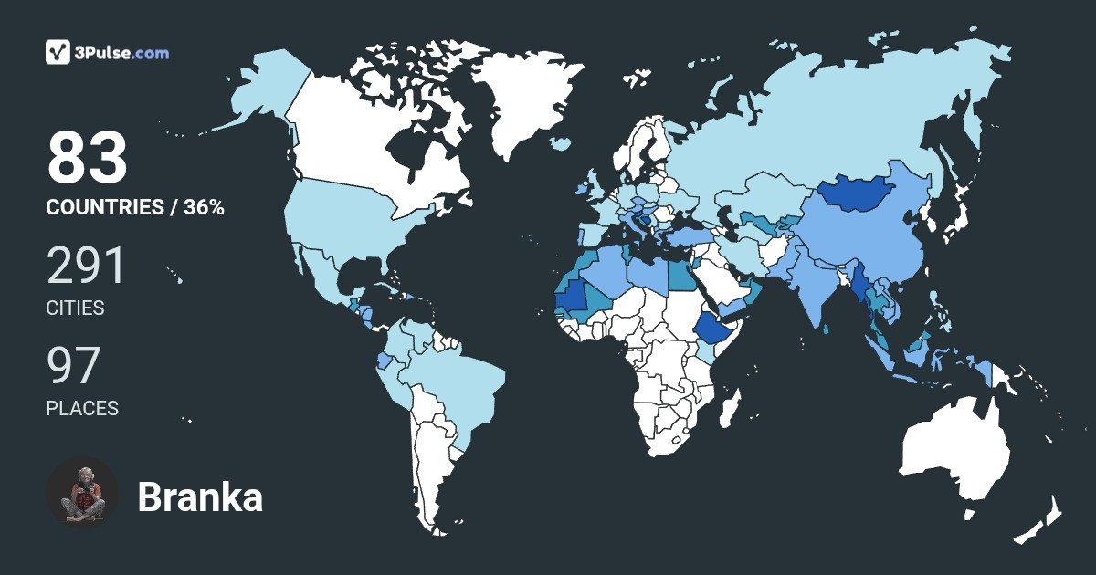Branka Nova's Travel Map Image