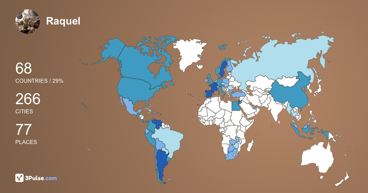 Raquel Topel's Travel Map Image
