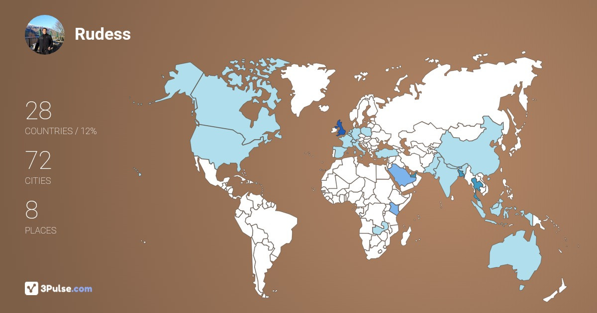 Rudess Karim-Rudi's Travel Map Image