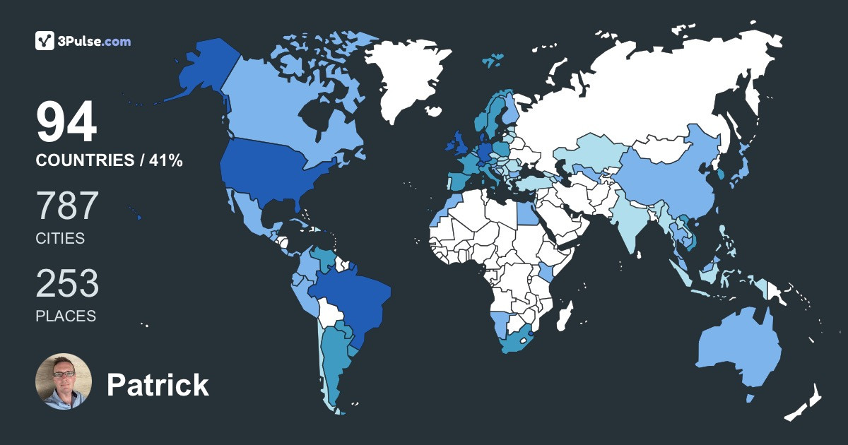 Изображение Карты путешествий Patrick Paludan-Jensen