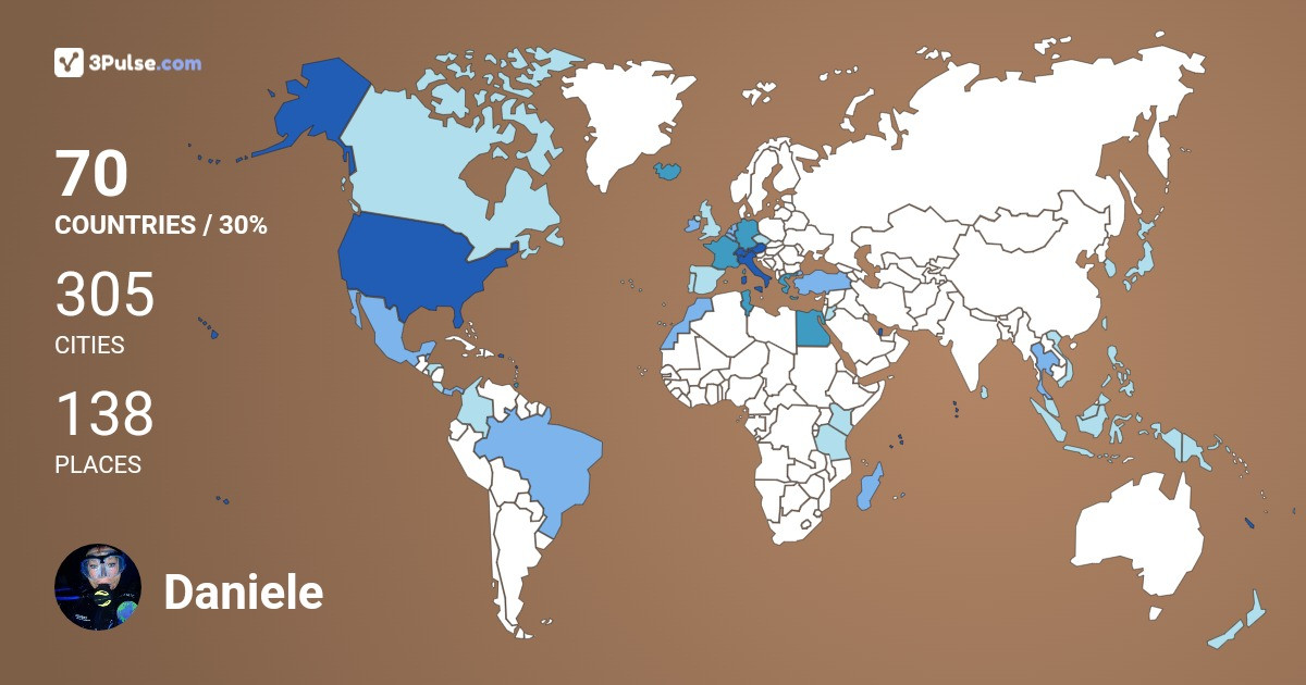 Daniele Dahl-Riegert's Travel Map Image