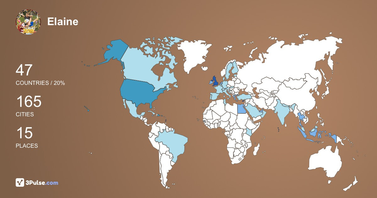 Изображение Карты путешествий Elaine OSullivan