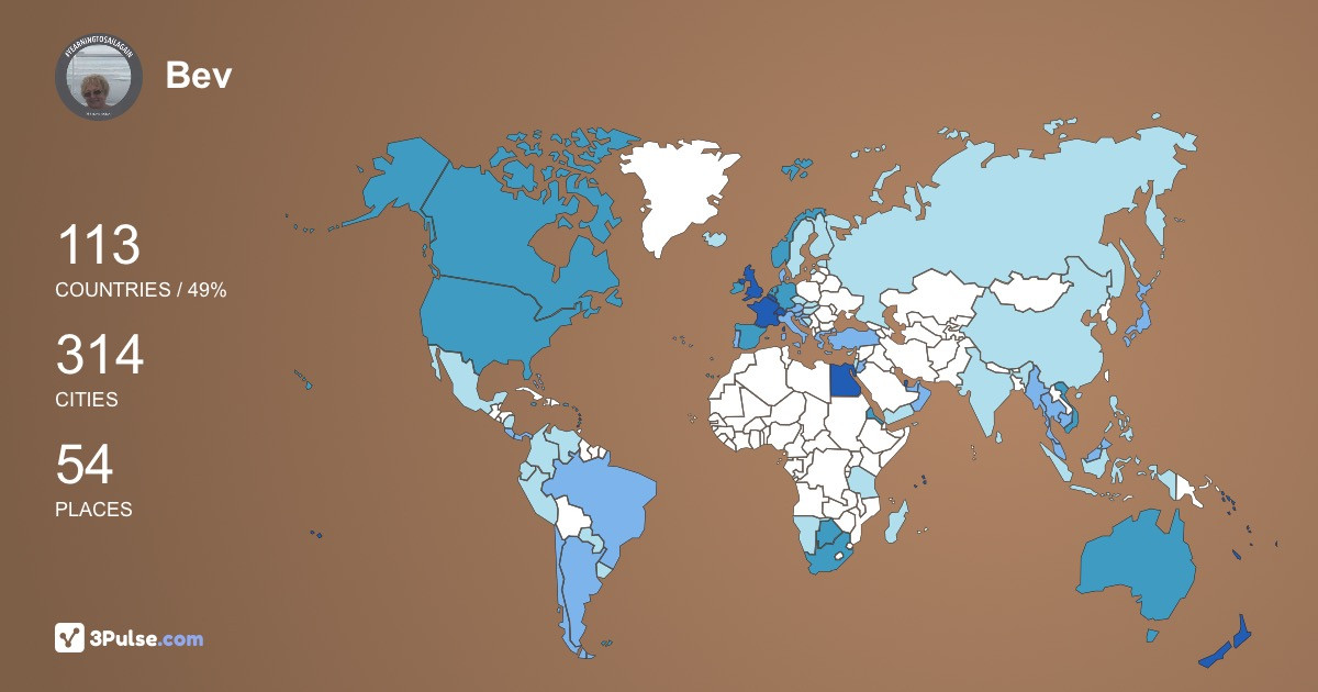 Изображение Карты путешествий Bev Purdie