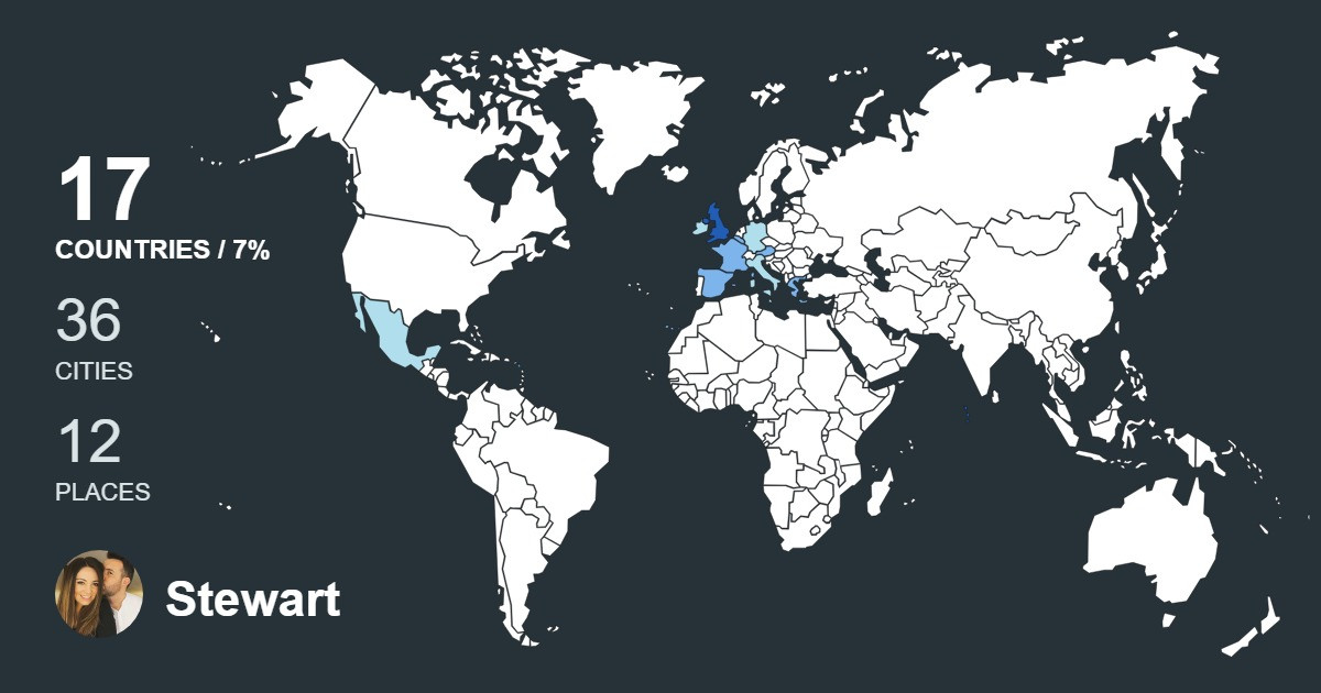 Изображение Карты путешествий Stewart Crawford