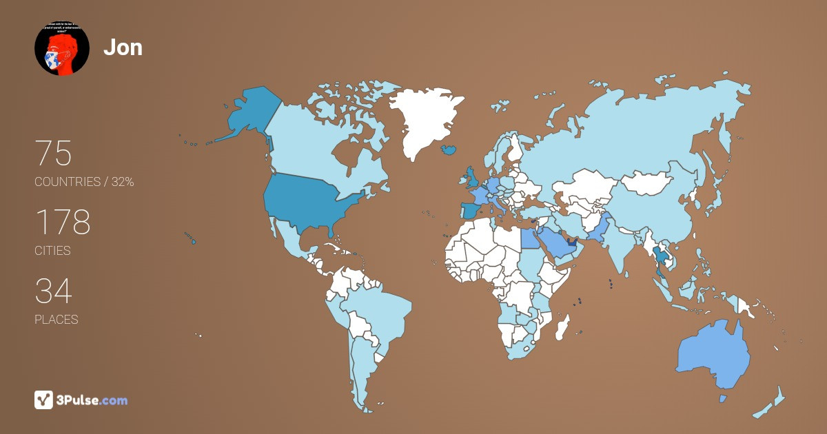 Изображение Карты путешествий Jon Losa-Stanger