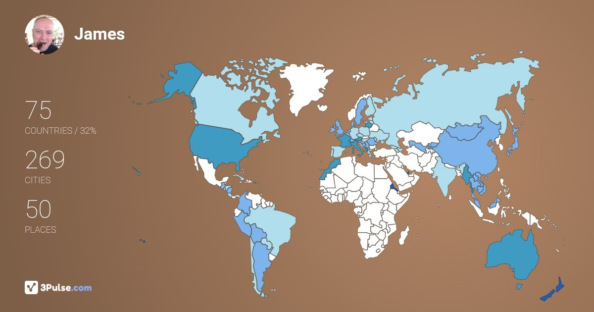 Изображение Карты путешествий James Wreford