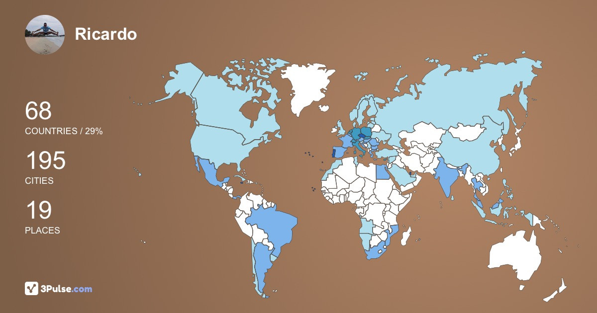 Ricardo Lopes's Travel Map Image