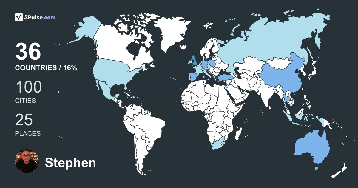 Изображение Карты путешествий Stephen Higby
