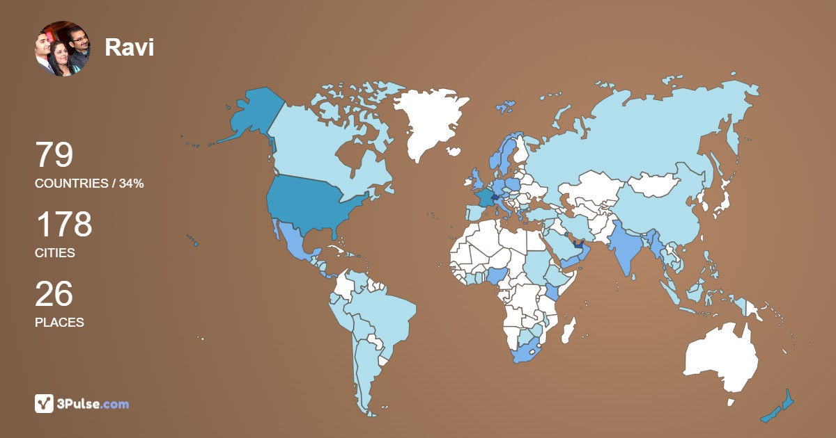 Изображение Карты путешествий Ravi Krishnan