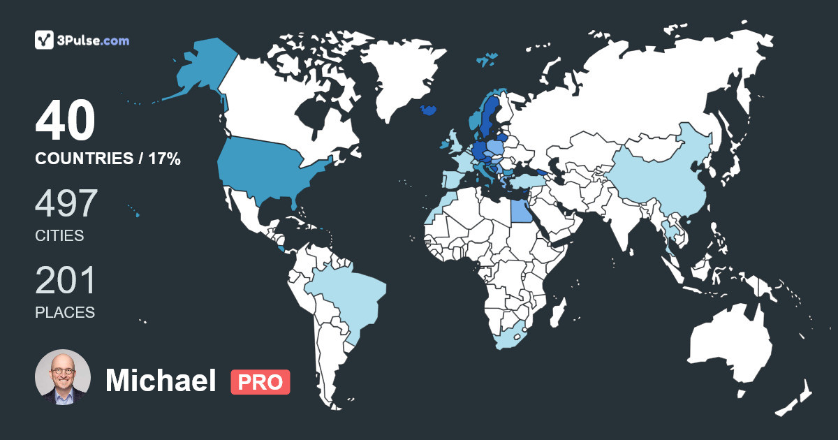 Michael Thaler's Travel Map Image