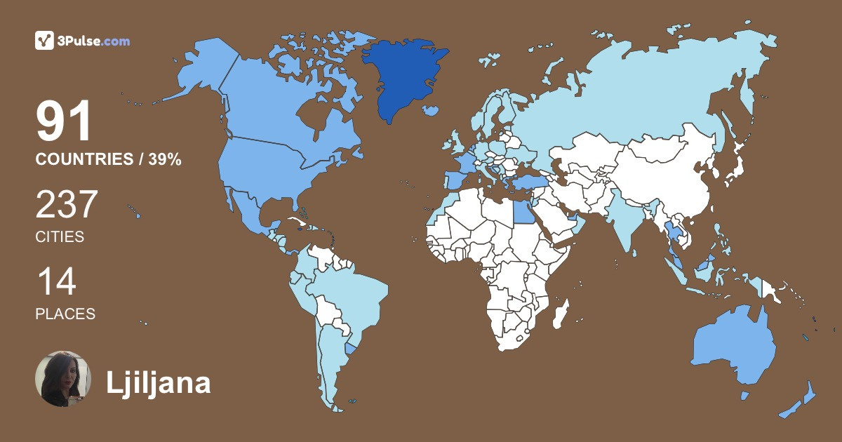 Ljiljana Djurdjevac's Travel Map Image