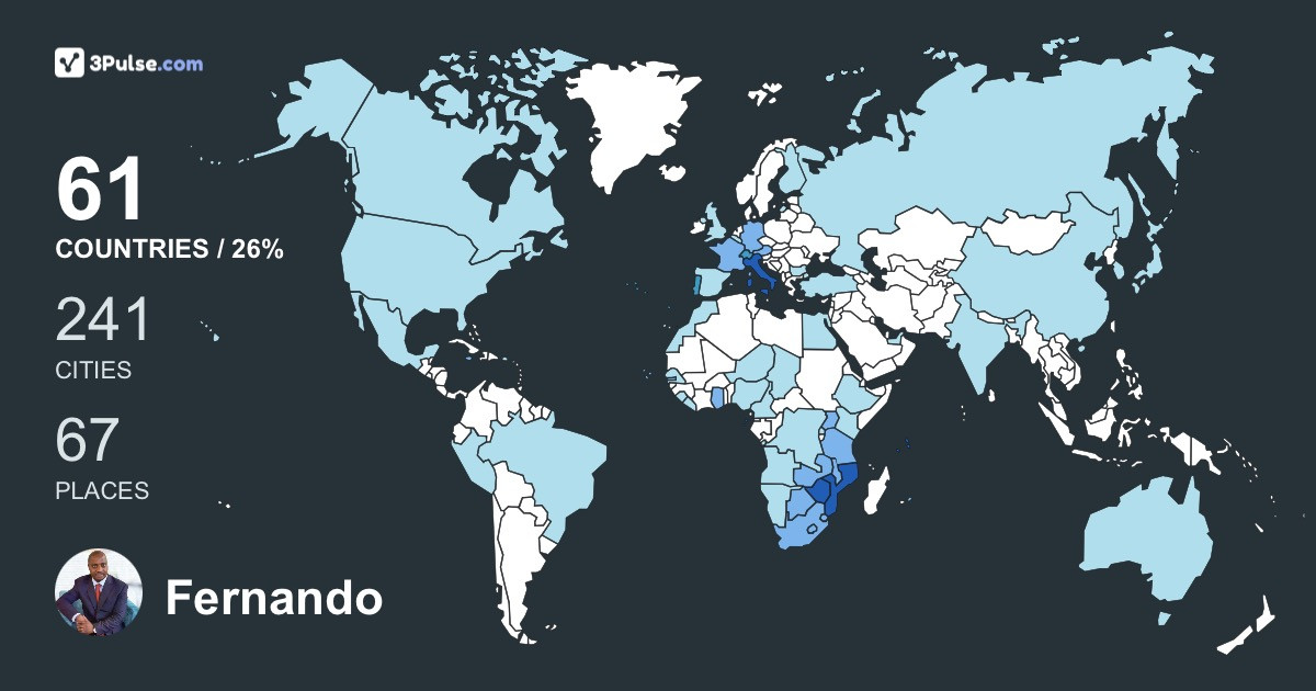 Fernando Santos's Travel Map Image