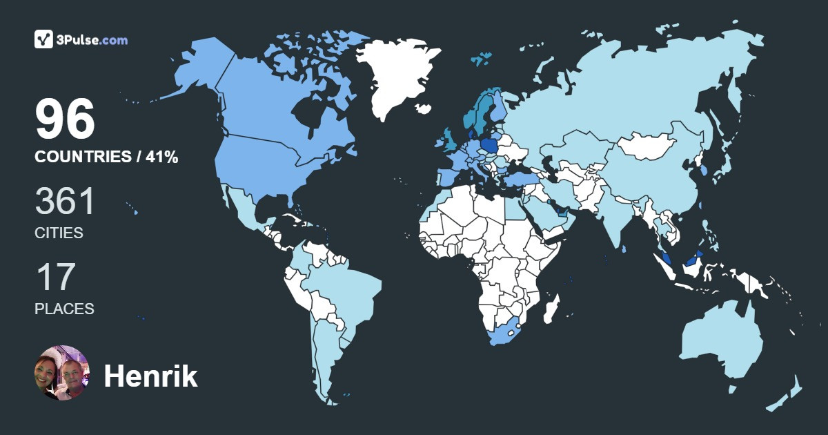 Henrik Weiss's Travel Map Image