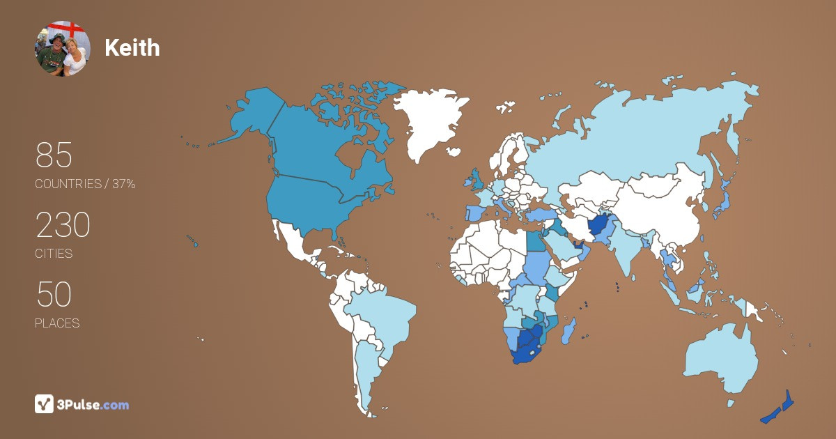 Изображение Карты путешествий Keith Mutch