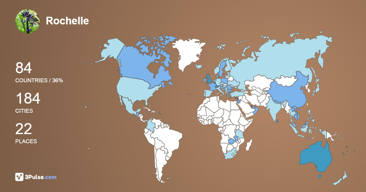 Rochelle Tearse's Travel Map Image