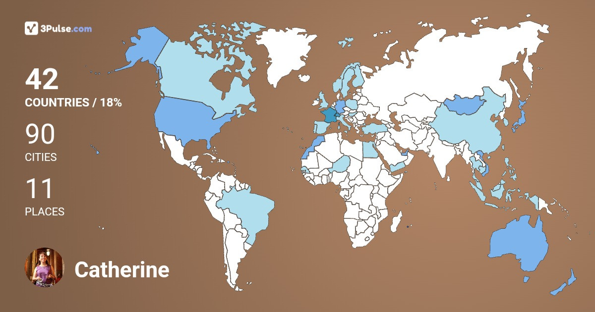 Catherine Colineau's Travel Map Image