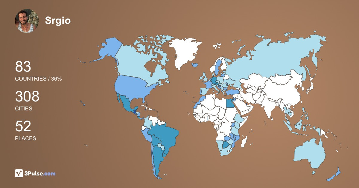 Srgio Rocha's Travel Map Image