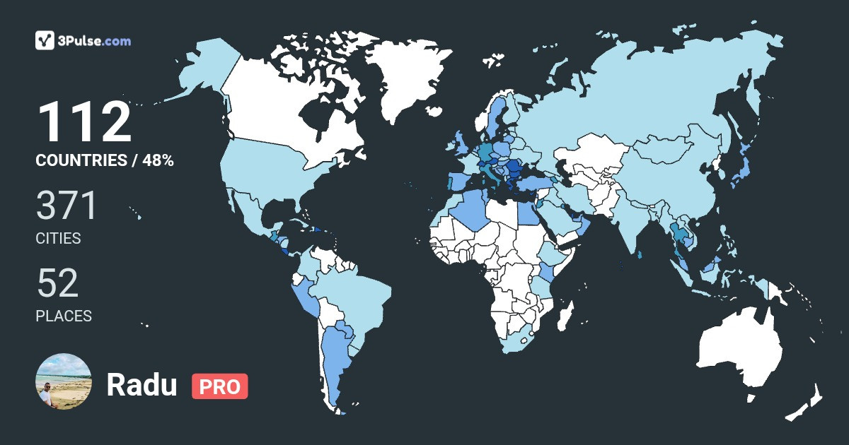 Radu Mihai's Travel Map Image