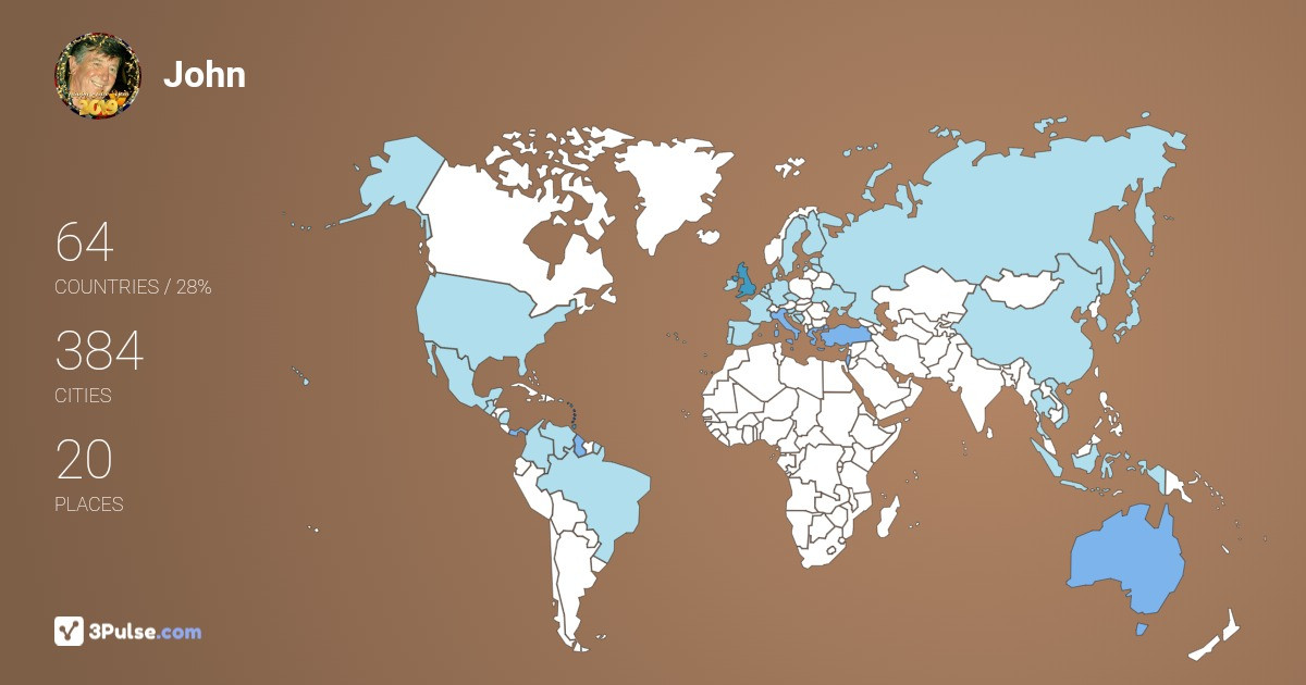 Изображение Карты путешествий John Bryan
