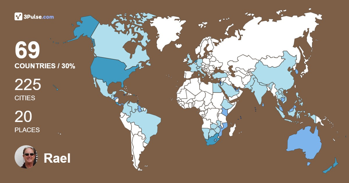 Rael Donde's Travel Map Image