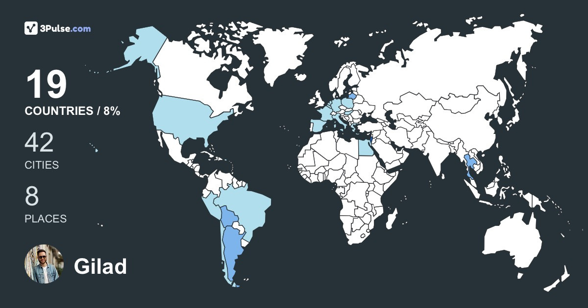 Gilad Strul's Travel Map Image
