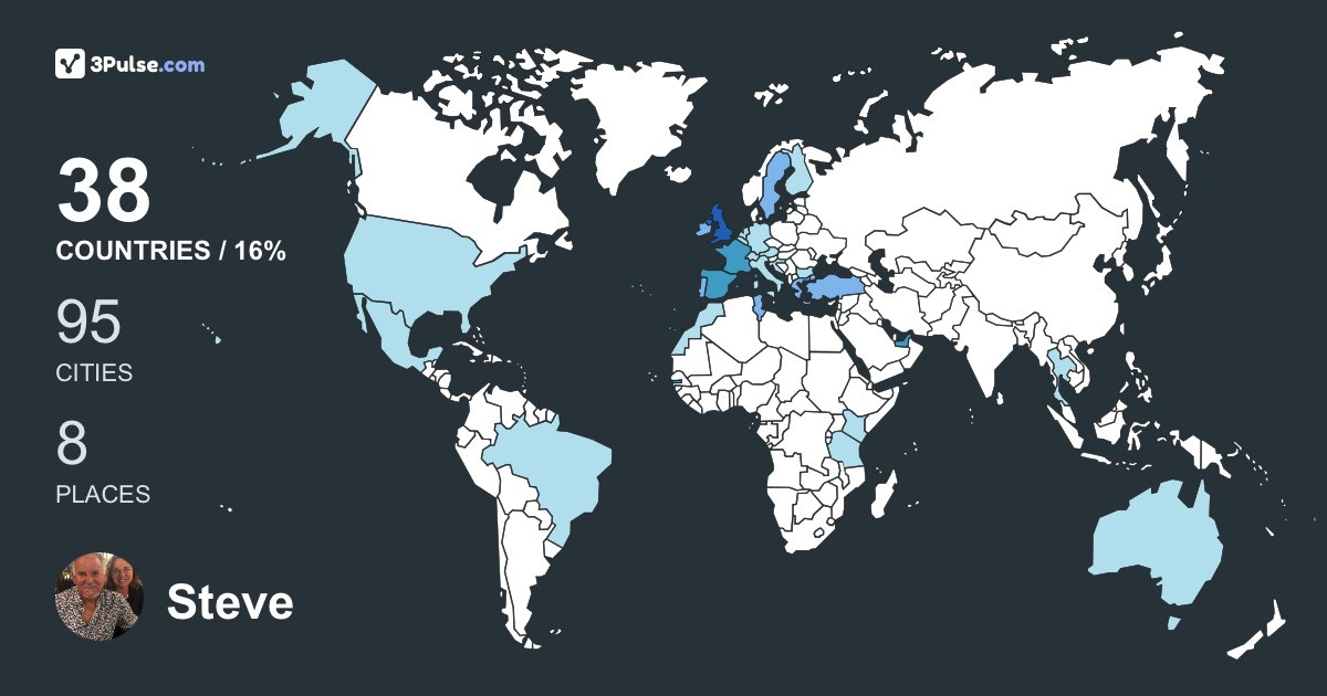 Изображение Карты путешествий Steve Downes